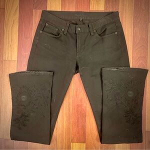 Ralph Lauren Black Label Bootcut Jeans with Embroidered Detailing Size 31